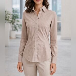 NY & CO Striped Button-Up Shirt